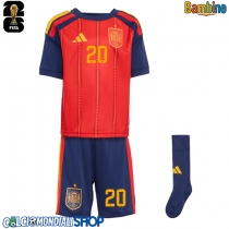Maglie da calcio Spagna Pedri Gonzalez #20 Prima Maglia Bambino Mondiali 2026  Manica Corta (+ Pantaloni corti)